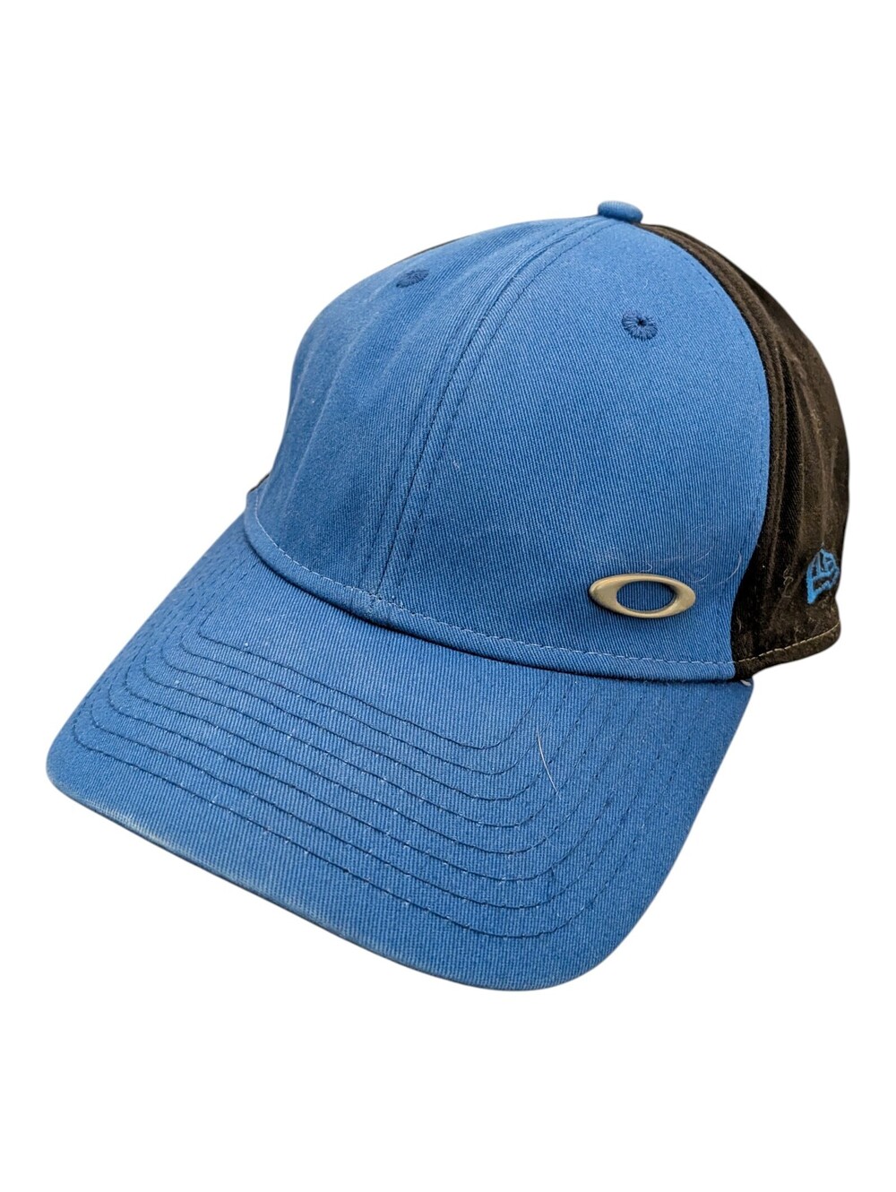 Oakley Hat Cap Fitted Mens Small Medium Blue Black New Era 39THIRTY High Crown